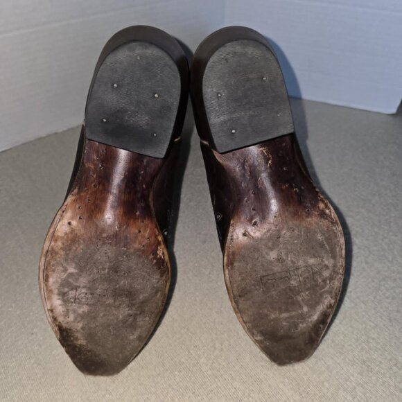 Shyanne Daisy Mae Brown Leather Floral Snip-toe Western Boots size 9 - Picture 9 of 9